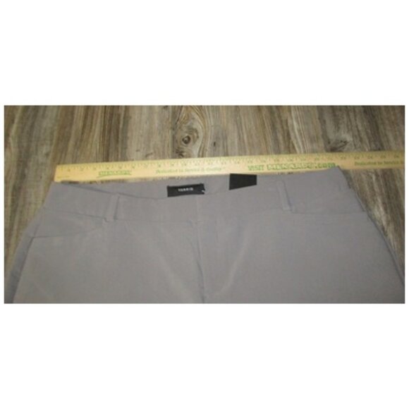 New Torrid Structured Wide Leg Pants Stretch Waist Trouser Pockets Grey Size 22R - Picture 4 of 11